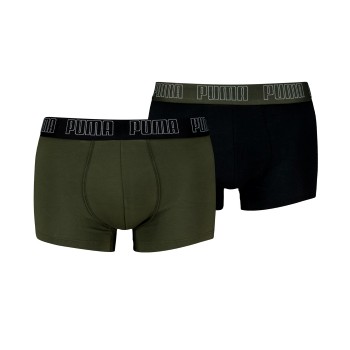 Puma Kalsonger 2P Men Everyday Trunks Svart/Grön bomull Large Herr | apparel & accessories - clothing - underwear & socks - underwear | ModeLejon