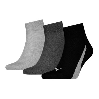 Puma Strumpor 3P Lifestyle Quarter Socks Svart/Grå Strl 43/46 | apparel & accessories - clothing - underwear & socks - socks | ModeLejon