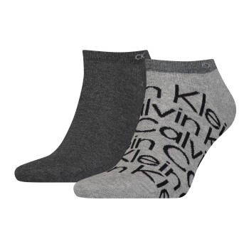 Calvin Klein Strumpor 2P All Over Print Sneaker Sock Grå Strl 39/42 Herr | apparel & accessories - clothing - underwear & socks - socks | ModeLejon