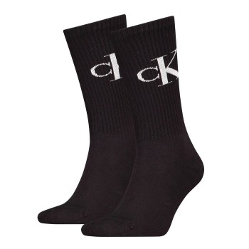 Calvin Klein Strumpor 2P Monogram Crew Socks Svart Strl 43/46 Herr | apparel & accessories - clothing - underwear & socks - socks | ModeLejon