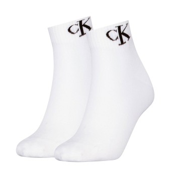 Calvin Klein Strumpor 2P Women Monogram Quarter Socks Vit Strl 39/42 Dam | apparel & accessories - clothing - underwear & socks - socks | ModeLejon