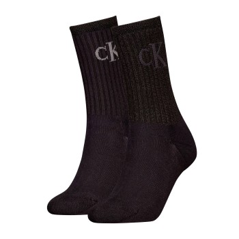 Calvin Klein Strumpor 2P Glossy Rib Crew Socks Svart Strl 39/42 Dam | apparel & accessories - clothing - underwear & socks - socks | ModeLejon