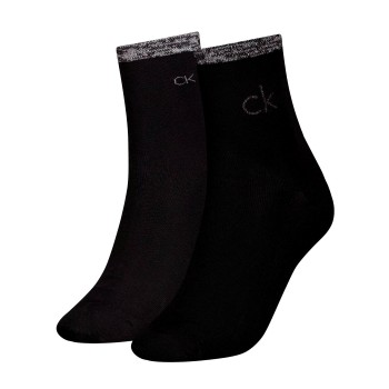 Calvin Klein Strumpor 2P Shiny Logo Short Socks Svart Strl 35/38 Dam | apparel & accessories - clothing - underwear & socks - socks | ModeLejon