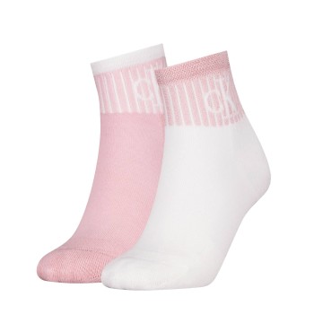 2-Pack Calvin Klein Glossy Rib Quarter Socks