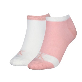 Calvin Klein Strumpor 2P Glossy Sneaker Socks Vit/Rosa Strl 39/42 Dam | apparel & accessories - clothing - underwear & socks - socks | ModeLejon
