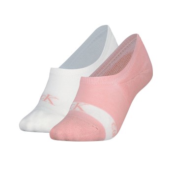 Calvin Klein Strumpor 2P Glossy High Cut Footie Socks Vit/Rosa Strl 39/42 Dam | apparel & accessories - clothing - underwear & socks - socks | ModeLejon