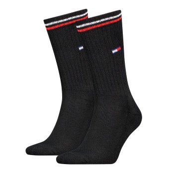 Tommy Uni TJ Iconic Crew Socks Strumpor 2P Svart Strl 39/42 | apparel & accessories - clothing - underwear & socks - socks | ModeLejon