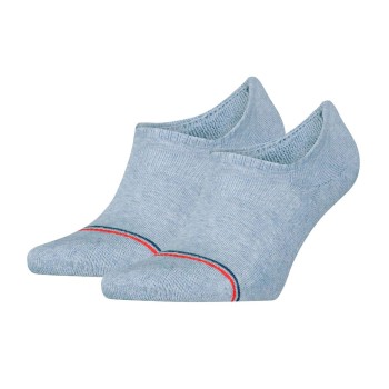 Tommy Uni TJ Iconic Footie Socks Strumpor 2P Ljusblå bomull Strl 39/42 | apparel & accessories - clothing - underwear & socks - socks | ModeLejon