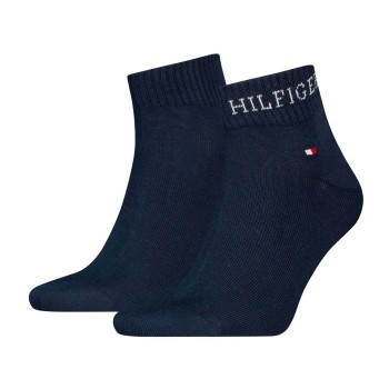 Tommy Hilfiger Strumpor 2P Men Tab Quarter Socks Marin Strl 43/46 Herr | apparel & accessories - clothing - underwear & socks - socks | ModeLejon