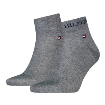 Tommy Hilfiger Strumpor 2P Men Tab Quarter Socks Grå Strl 39/42 Herr | apparel & accessories - clothing - underwear & socks - socks | ModeLejon