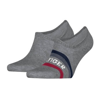 Tommy Men Tab Footie Socks Strumpor 2P Grå Strl 43/46 | apparel & accessories - clothing - underwear & socks - socks | ModeLejon
