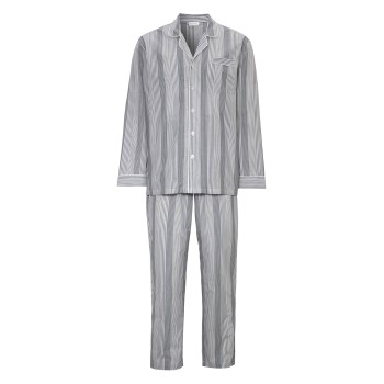 Damella Carl Long Sleeve Pyjamas Grårandig bomull X-Large Dam | apparel & accessories - clothing - sleepwear & loungewear - pajamas | ModeLejon