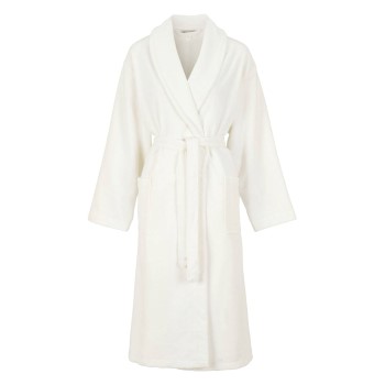 Damella Unisex Torekov Robe Vit bomull Small Dam | apparel & accessories - clothing - sleepwear & loungewear - robes | ModeLejon