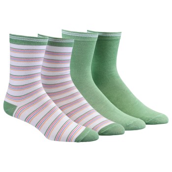 Damella Strumpor 2P Bamboo Socks Grönrandig Strl 35/38 Dam | apparel & accessories - clothing - underwear & socks - socks | ModeLejon