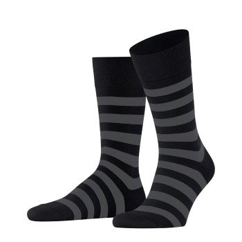 Falke Strumpor Sensitive Mappd Line Socks Svart/Grå bomull Strl 39/42 Herr