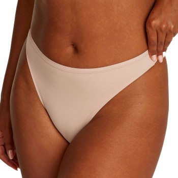 Calvin Klein Trosor Perfectly Fit Basic Thong Beige Large Dam | apparel & accessories - clothing - underwear & socks - lingerie | ModeLejon