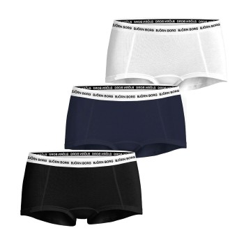 Björn Borg Trosor 3P Everyday Cotton Boxer Shorts Svart/Marin/Vit bomull X-Small Dam | apparel & accessories - clothing - underwear & socks - lingerie | ModeLejon