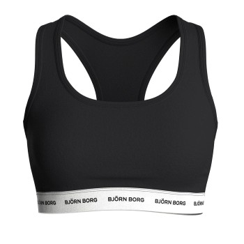 Björn Borg BH Logo Soft Top Helsvart bomull X-Small Dam | apparel & accessories - clothing - underwear & socks - bras | ModeLejon
