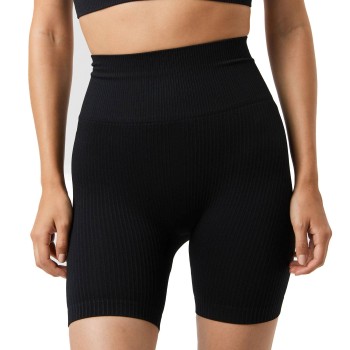 Björn Borg Studio Seamless Ribbed Shorts Svart polyamid X-Large Dam | apparel & accessories - clothing - activewear | ModeLejon