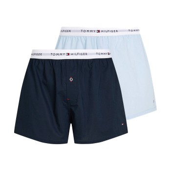 Tommy Hilfiger Kalsonger 2P Signature Boxer Shorts Blå bomull Large Herr | apparel & accessories - clothing - underwear & socks - underwear | ModeLejon