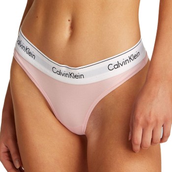 Calvin Klein Trosor Icon Cotton Modal Thong Rosa X-Large Dam | apparel & accessories - clothing - underwear & socks - lingerie | ModeLejon