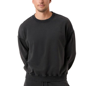 Björn Borg Oversized Washed Sweatshirt Svart bomull X-Large Herr | apparel & accessories - clothing - sleepwear & loungewear - loungewear | ModeLejon