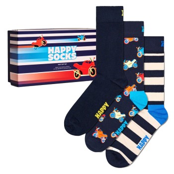 3-Pack Happy Socks Navy Socks Gift Box