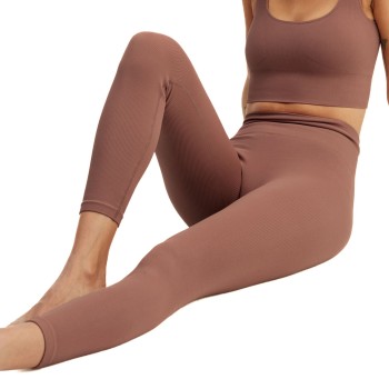 Pierre Robert Ribbed Sport Tights Brun polyamid XS/S Dam | apparel & accessories - clothing - activewear | ModeLejon