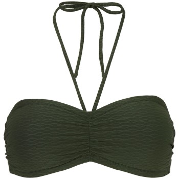 Damella Olivia Textured Padded Bikini Bra Mörkgrön nylon 48 Dam | apparel & accessories - clothing - swimwear | ModeLejon