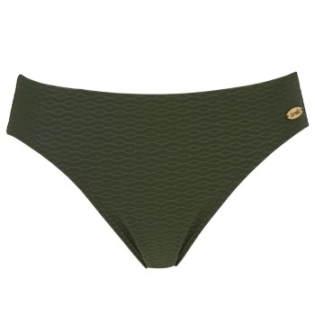 Damella Brigitte Textured Bikini Brief Mörkgrön nylon 44 Dam | apparel & accessories - clothing - swimwear | ModeLejon