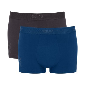 Sloggi Kalsonger 2P SLG Base Trunk Svart/Blå bomull Small Herr | apparel & accessories - clothing - underwear & socks - underwear | ModeLejon