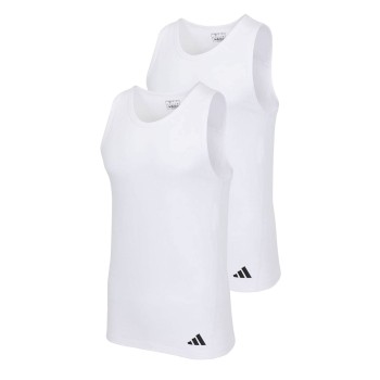adidas 2P Active Flex Cotton Ergonomic Tank Top Vit bomull Small Herr | apparel & accessories - clothing - activewear | ModeLejon