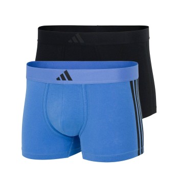adidas Kalsonger 2P Active Flex Cotton 3 Stripes Low Rise Trunk Svart/Blå bomull X-Large Herr | apparel & accessories - clothing - underwear & socks - underwear | ModeLejon