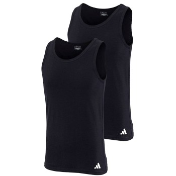 adidas 2P Active Flex Cotton Tank Top Svart bomull XX-Large Herr | apparel & accessories - clothing - activewear | ModeLejon