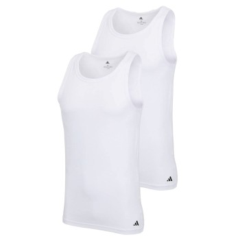 adidas 2P Active Flex Cotton Tank Top Vit bomull Small Herr | apparel & accessories - clothing - activewear | ModeLejon