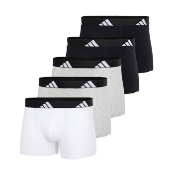 adidas Kalsonger 5P Active Flex Trunks Vit/Grå bomull X-Large Herr | apparel & accessories - clothing - underwear & socks - underwear | ModeLejon