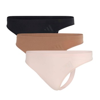 adidas Trosor 3P Sport Active Seamless Low Rise Thongs Flerfärgad polyamid X-Small Dam | apparel & accessories - clothing - underwear & socks - lingerie | ModeLejon
