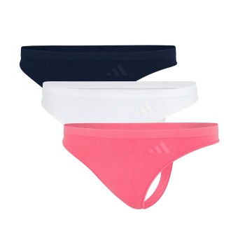 adidas Trosor 3P Sport Active Seamless Low Rise Thongs Rosa/Vit polyamid Small Dam | apparel & accessories - clothing - underwear & socks - lingerie | ModeLejon