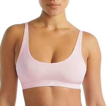 adidas BH Sport Active Essentials 3 Stripes Bralette Ljusrosa bomull Large Dam | apparel & accessories - clothing - underwear & socks - bras | ModeLejon