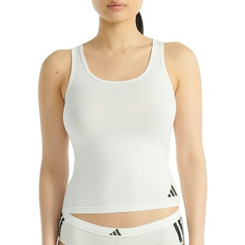 Adidas Sport Active Essentials 3 Stripes Tank Top Vit bomull X-Small Dam | apparel & accessories - clothing - activewear | ModeLejon