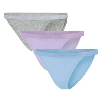 adidas Trosor 3P Sport Active Essentials Cotton Tanga Flerfärgad bomull X-Small Dam | apparel & accessories - clothing - underwear & socks - lingerie | ModeLejon