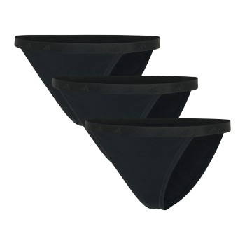 adidas Trosor 3P Sport Active Essentials Cotton Tanga Svart bomull X-Small Dam