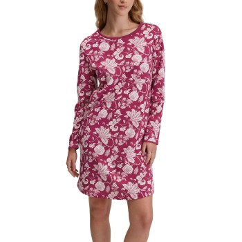 Calida Sweet Dreams Long Sleeve Nightdress Vinröd bomull Large Dam | apparel & accessories - clothing - sleepwear & loungewear - nightgowns | ModeLejon