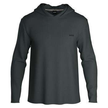 BOSS Waffle Hoodie Mörkgrön X-Large Herr | apparel & accessories - clothing - sleepwear & loungewear | ModeLejon
