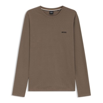 BOSS Waffle Sweatshirt Brun XX-Large Herr | apparel & accessories - clothing - sleepwear & loungewear | ModeLejon