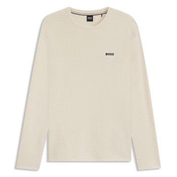 BOSS Waffle Sweatshirt Offwhite Large Herr | apparel & accessories - clothing - sleepwear & loungewear | ModeLejon