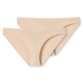 Schiesser Trosor 2P 95-5 Organic Cotton Mini Briefs Beige bomull 3XL Dam | apparel & accessories - clothing - underwear & socks - lingerie | ModeLejon