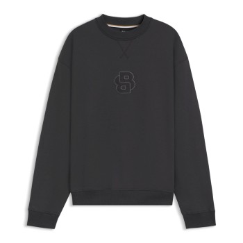 BOSS Patch Sweatshirt Mörkgrå bomull XX-Large Herr | apparel & accessories - clothing - sleepwear & loungewear - loungewear | ModeLejon
