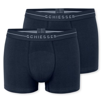 Schiesser Kalsonger 2P Cotton Flex Trunks Marin bomull 3XL Herr | apparel & accessories - clothing - underwear & socks - underwear | ModeLejon