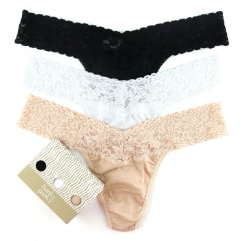 Hanky Panky Trosor 3P Cotton Low Rise Thong Flerfärgad bomull One Size Dam | apparel & accessories - clothing - underwear & socks | ModeLejon